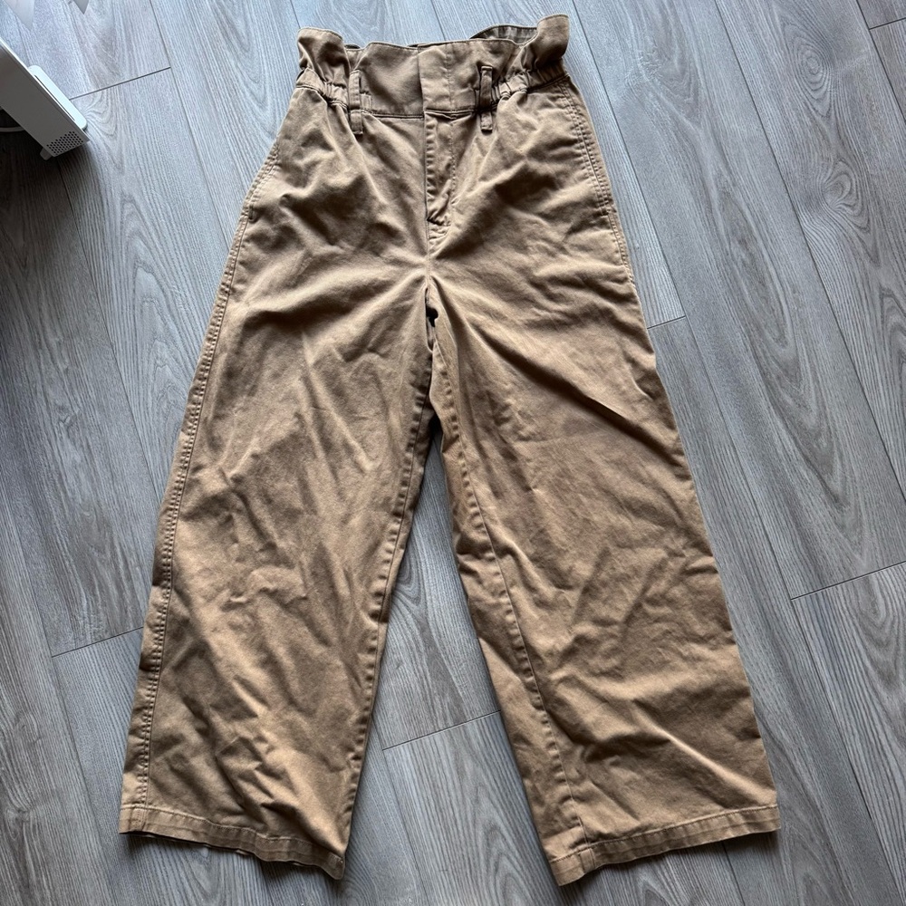 Banana Republic Women High-Waist Wide-Leg Chinos - Brown Tan